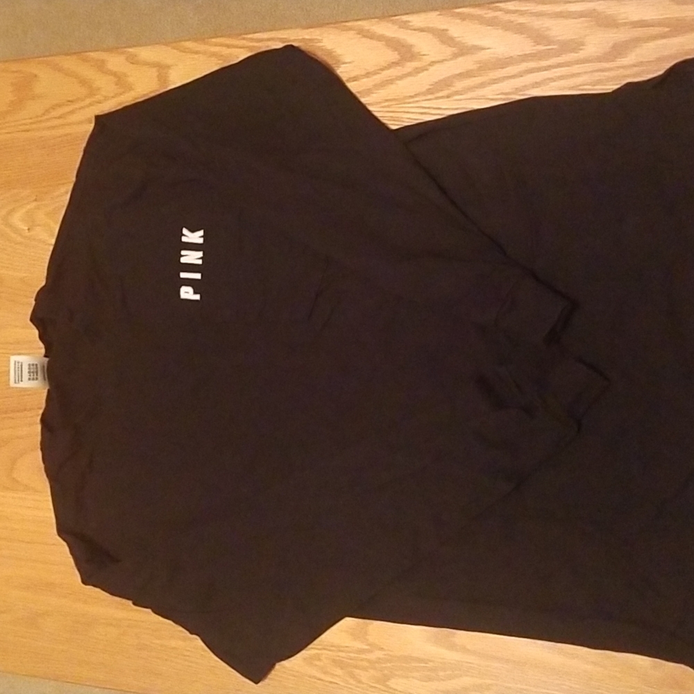 Pink VS XS long sleeve black t-shirt